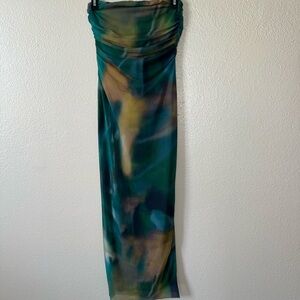 Elegant Multicolor Strapless Dress